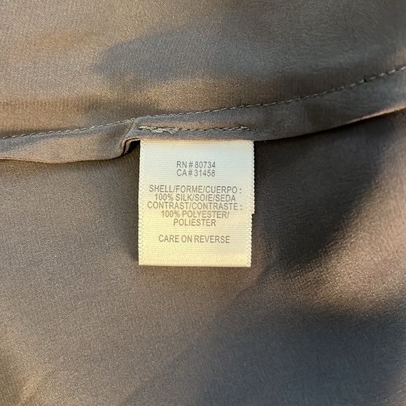 BCBGMaxAzria Elegant Silk Blouse in Pewter Gray - Picture 11 of 11